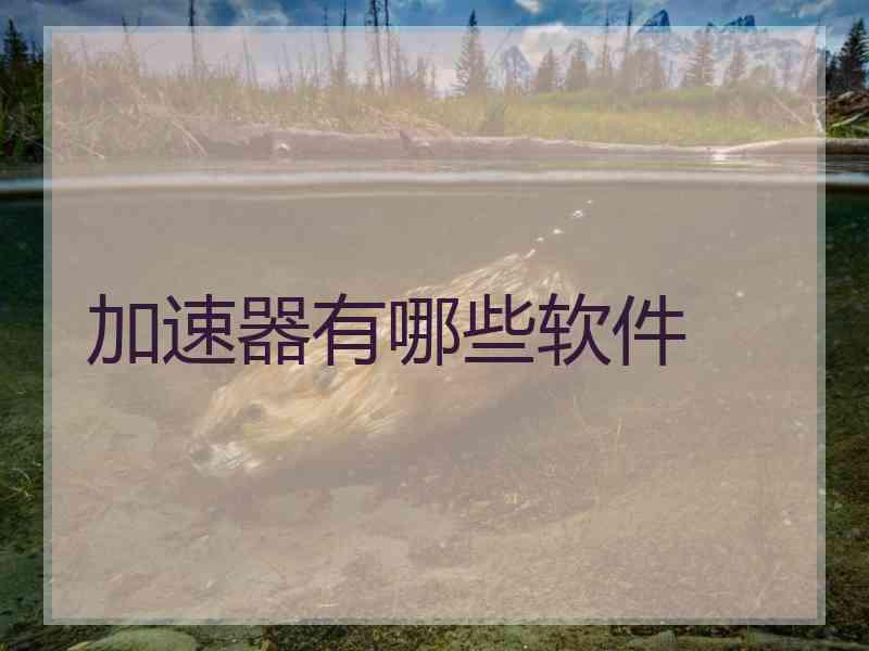 加速器有哪些软件 加速器有哪些软件