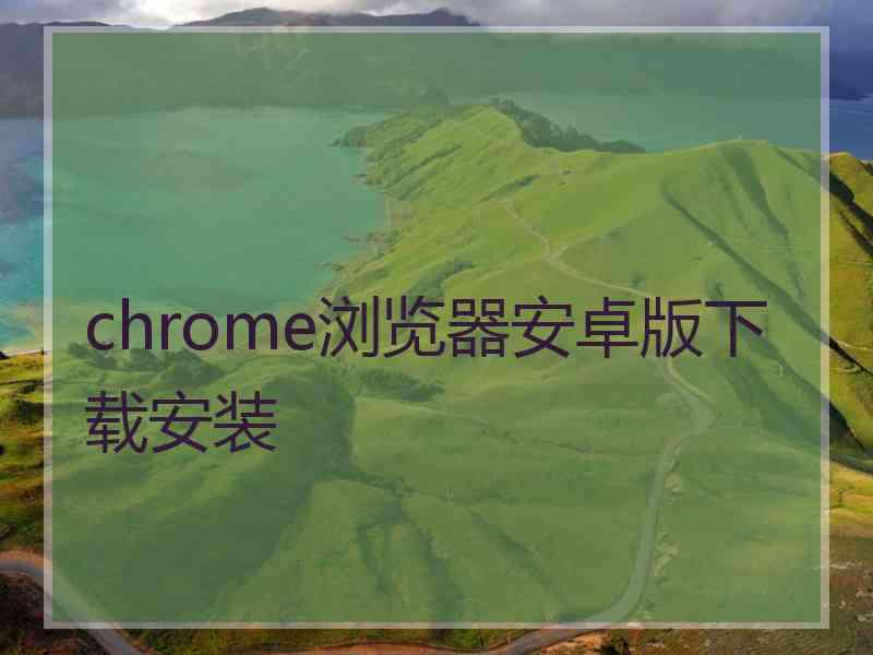 chrome浏览器安卓版下载安装