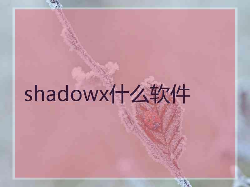 shadowx什么软件