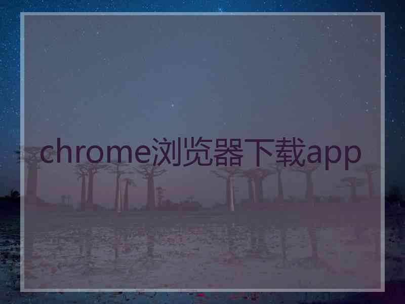 chrome浏览器下载app