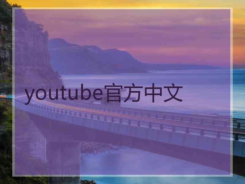 youtube官方中文