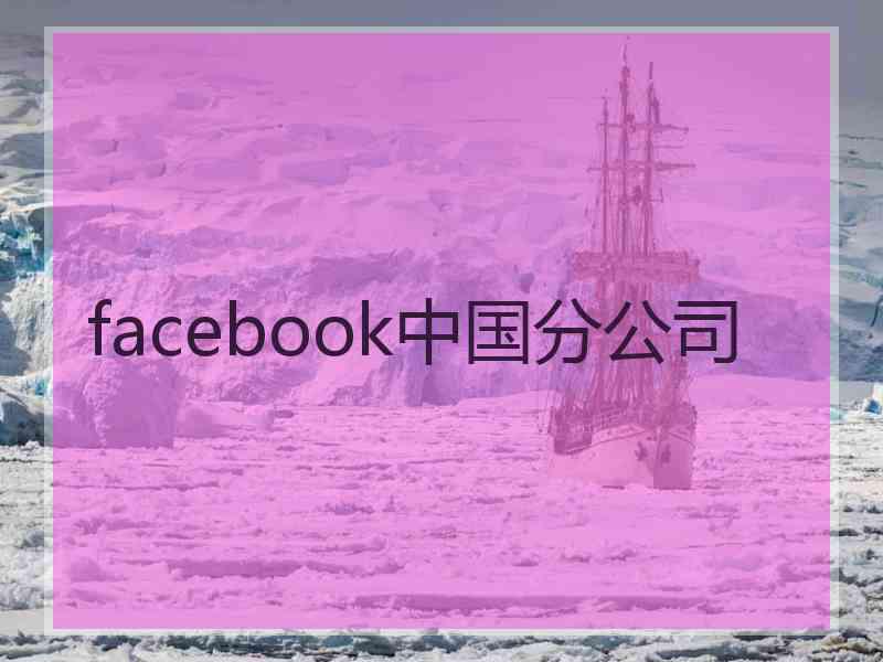 facebook中国分公司