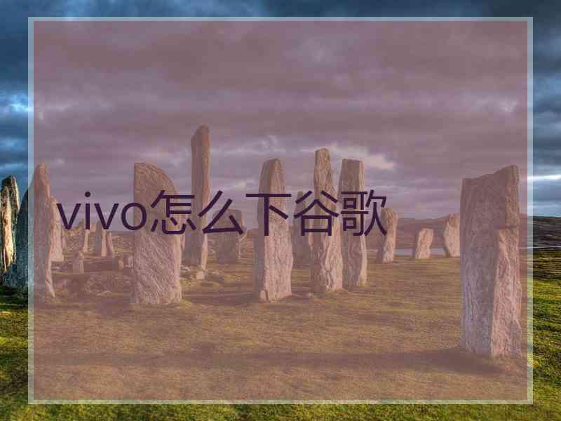 vivo怎么下谷歌
