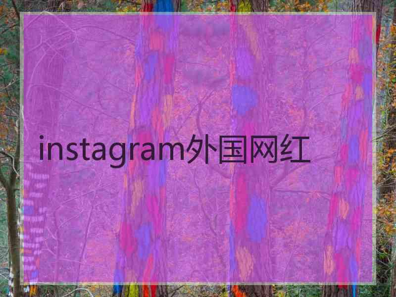 instagram外国网红