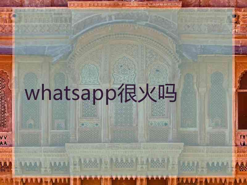 whatsapp很火吗