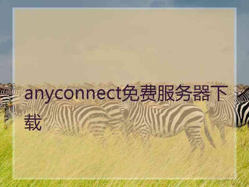 anyconnect免费服务器下载