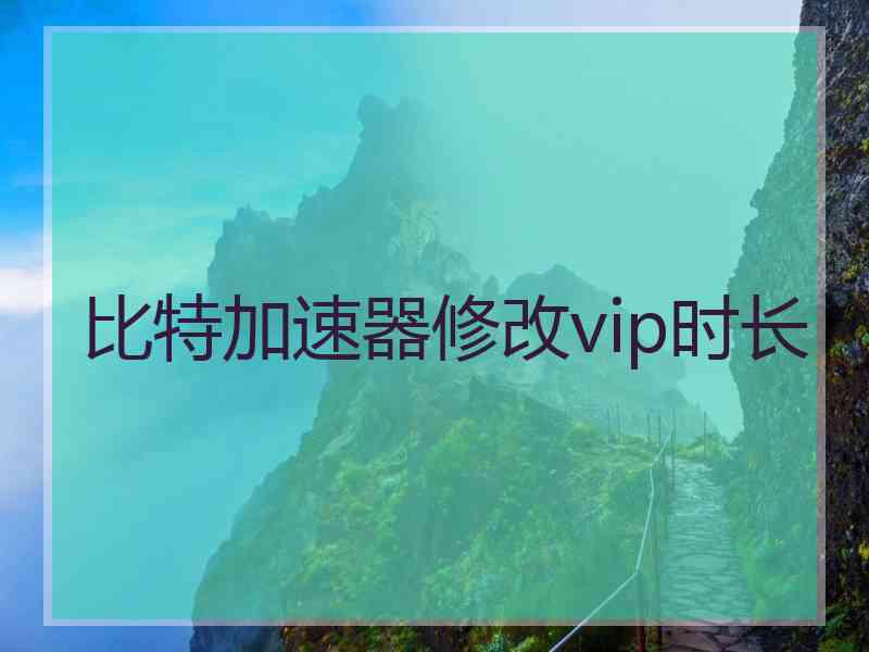比特加速器修改vip时长 比特加速器修改vip时长