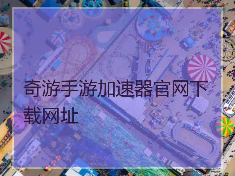奇游手游加速器官网下载网址