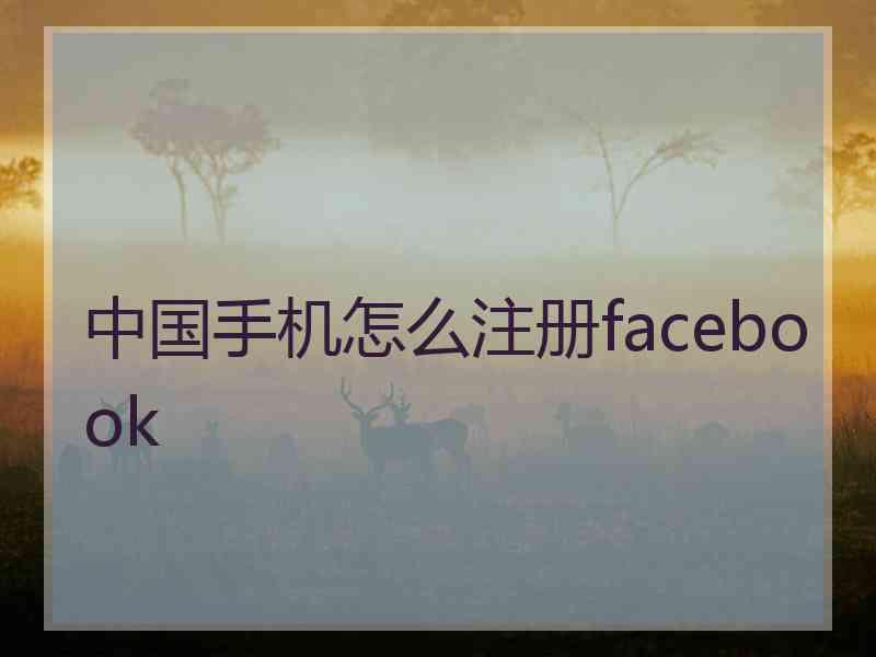 中国手机怎么注册facebook