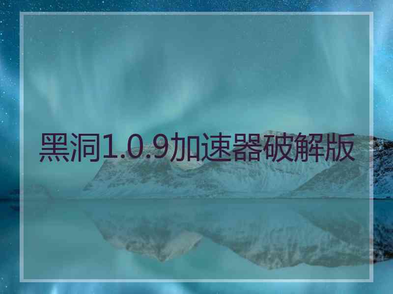 黑洞1.0.9加速器破解版