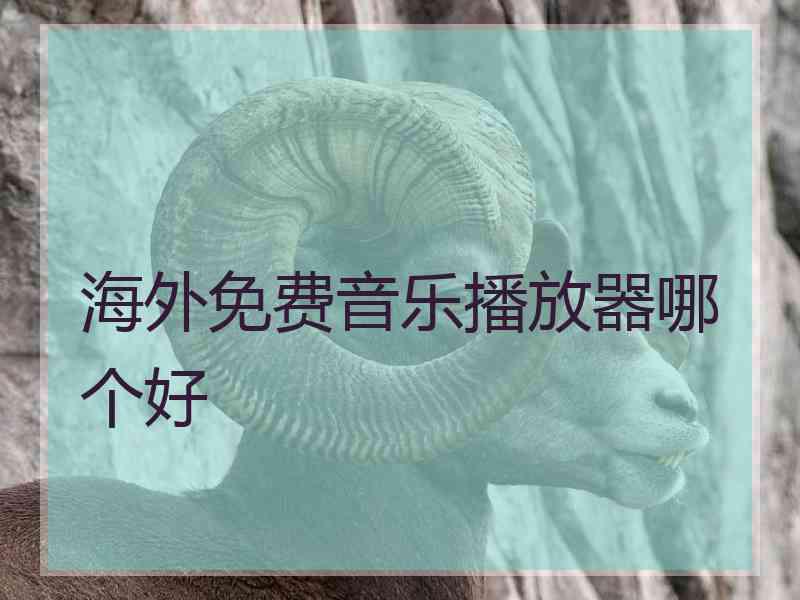 海外免费音乐播放器哪个好