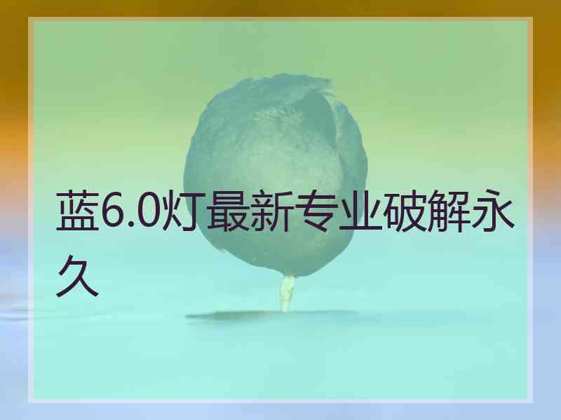 蓝6.0灯最新专业破解永久