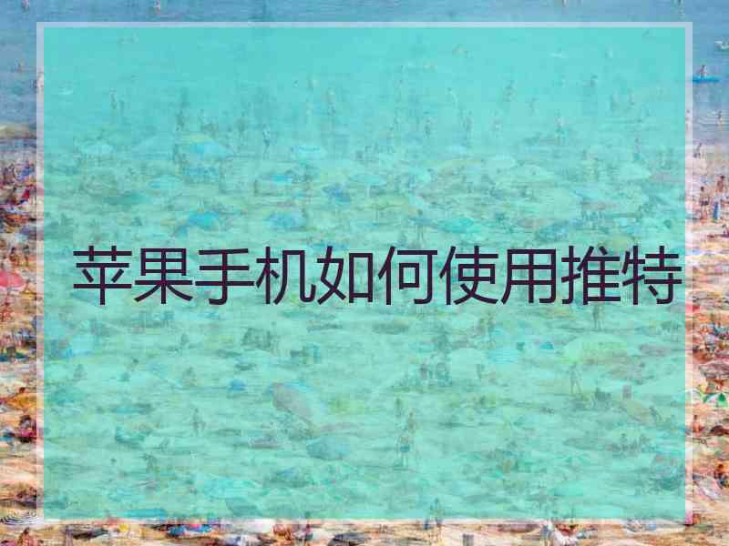 苹果手机如何使用推特