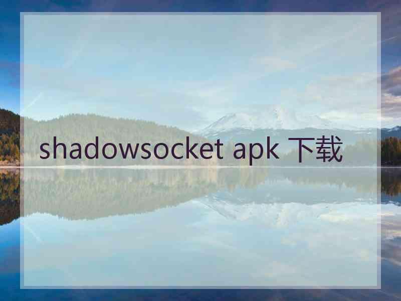 shadowsocket apk 下载