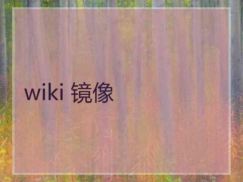 wiki 镜像