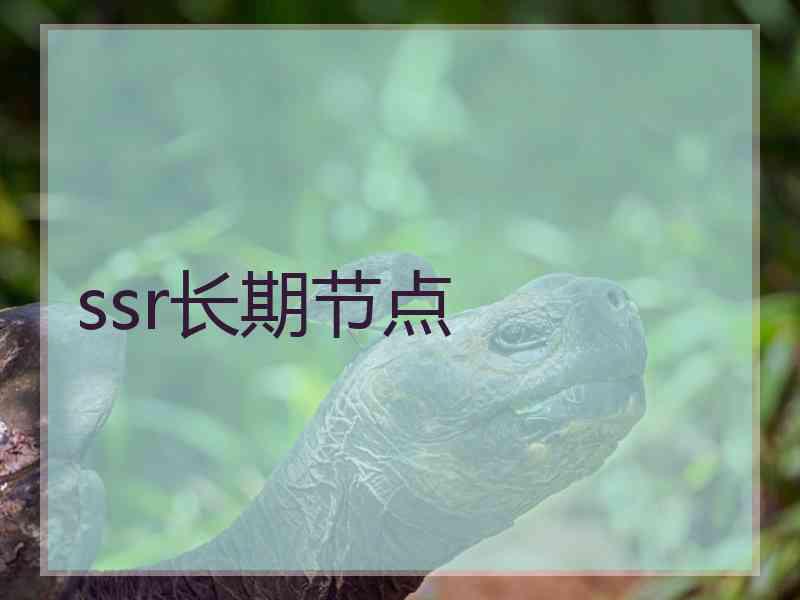 ssr长期节点