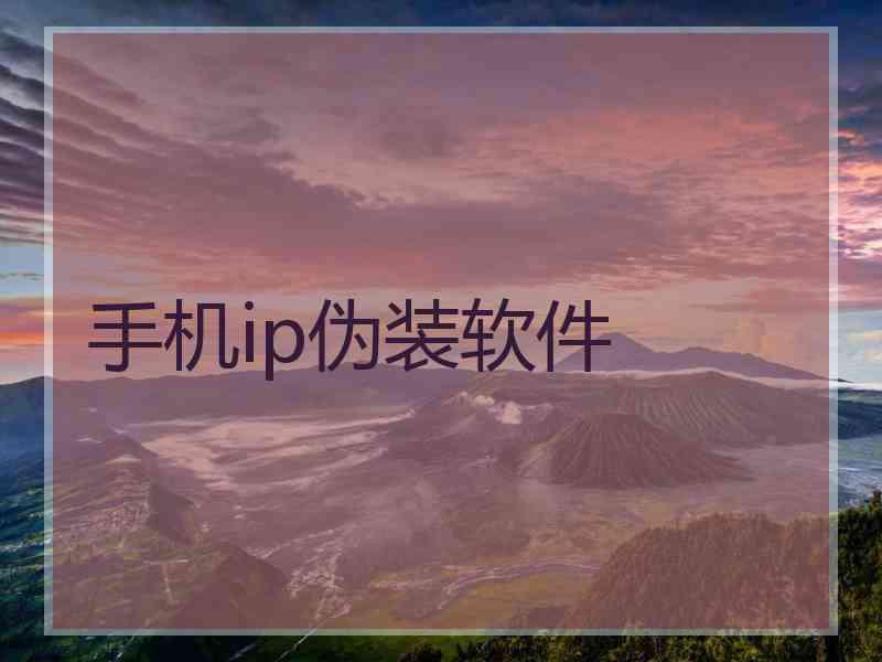 手机ip伪装软件