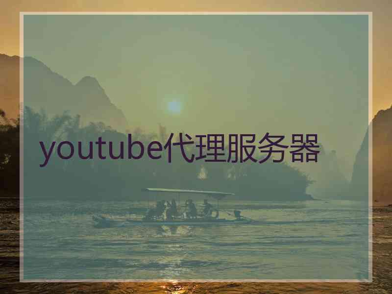 youtube代理服务器