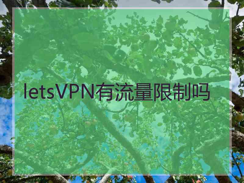 letsVPN有流量限制吗