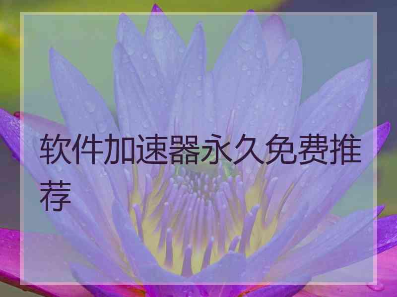 软件加速器永久免费推荐