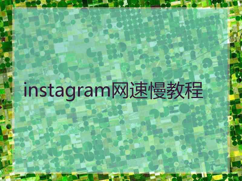 instagram网速慢教程
