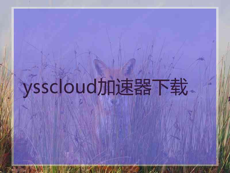 ysscloud加速器下载