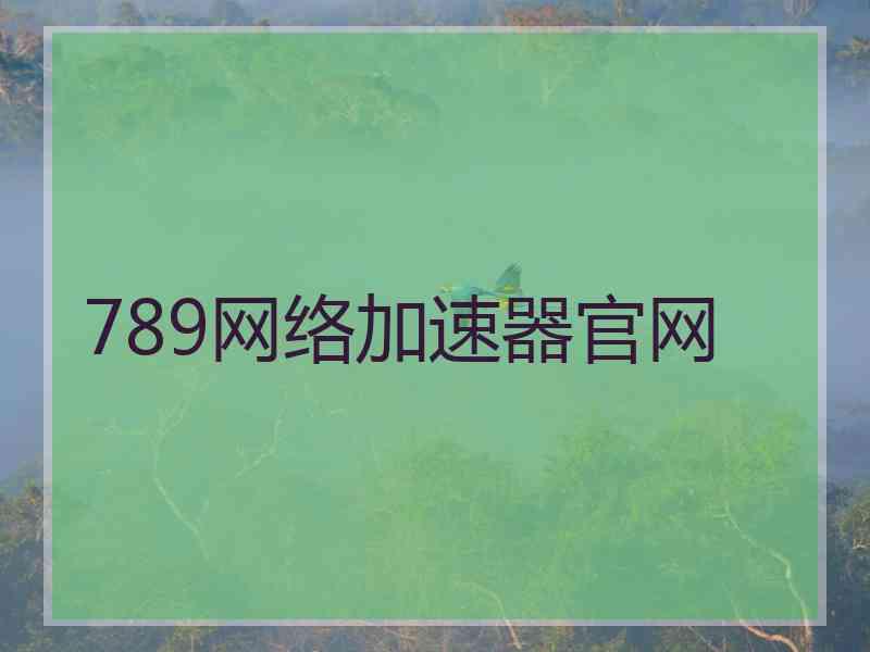 789网络加速器官网