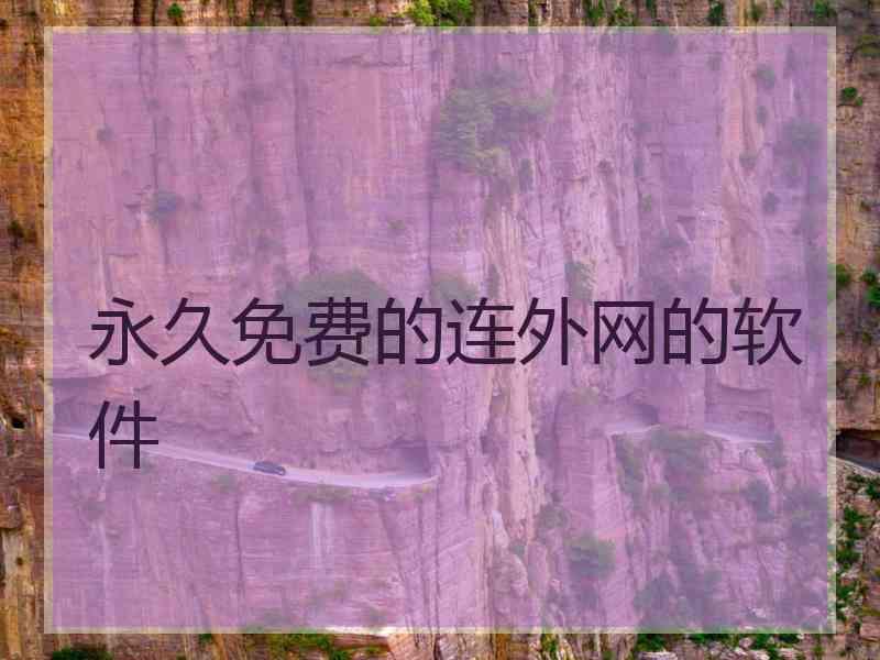永久免费的连外网的软件
