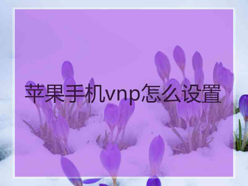 苹果手机vnp怎么设置
