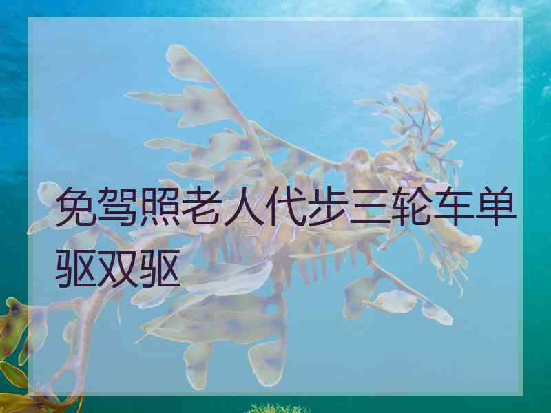 免驾照老人代步三轮车单驱双驱