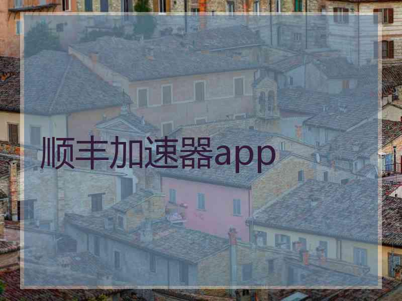 顺丰加速器app