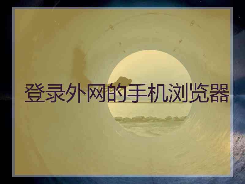 登录外网的手机浏览器