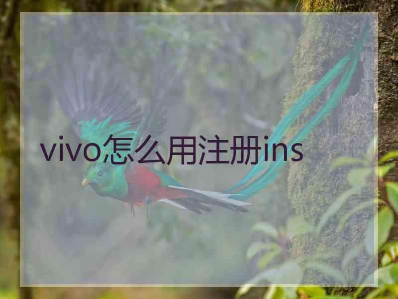 vivo怎么用注册ins