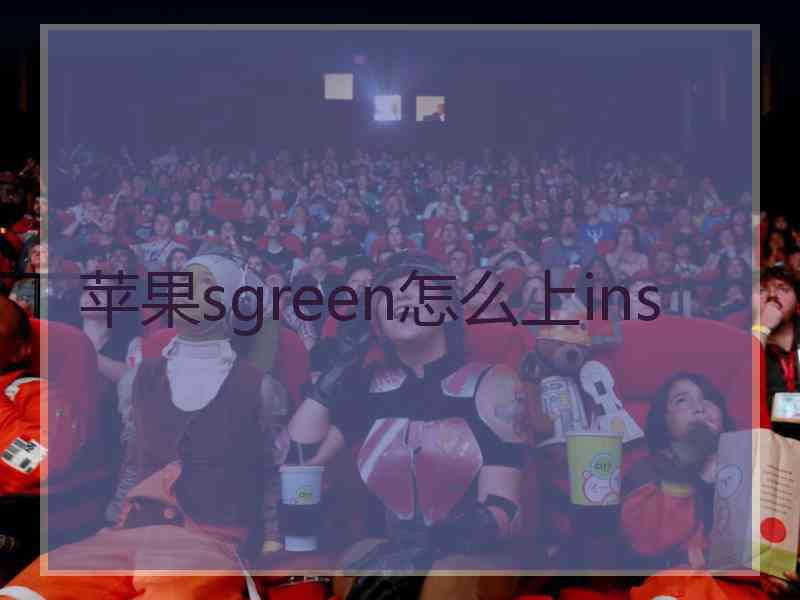 苹果sgreen怎么上ins
