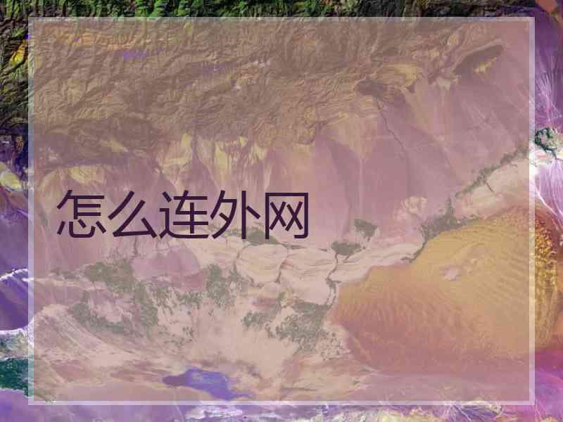怎么连外网