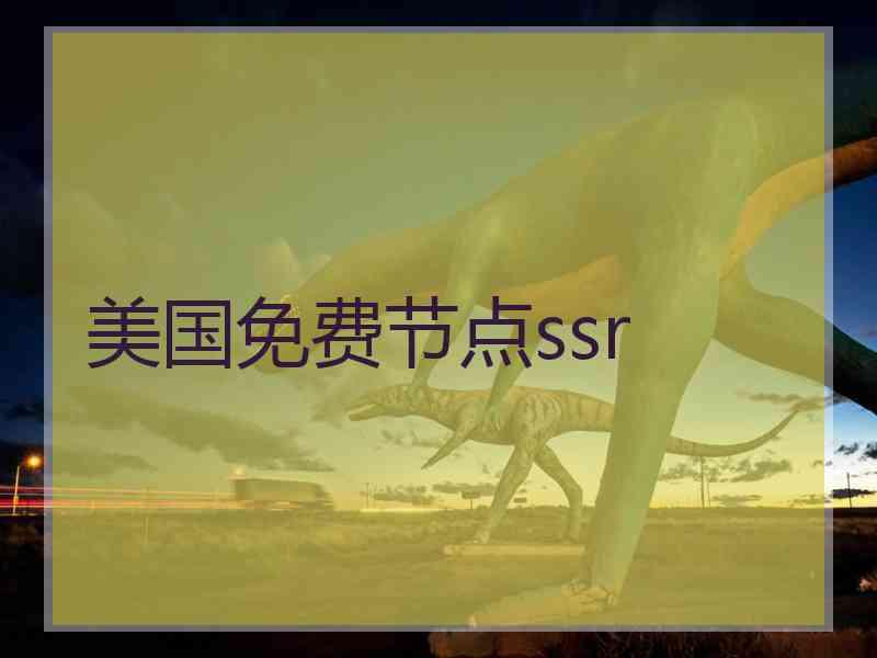 美国免费节点ssr