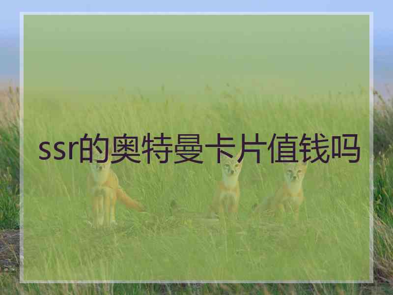 ssr的奥特曼卡片值钱吗