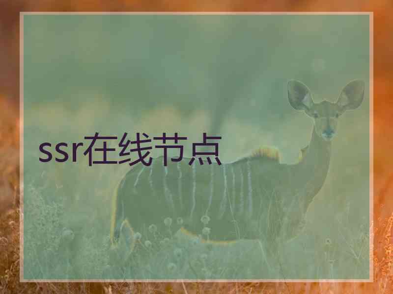 ssr在线节点
