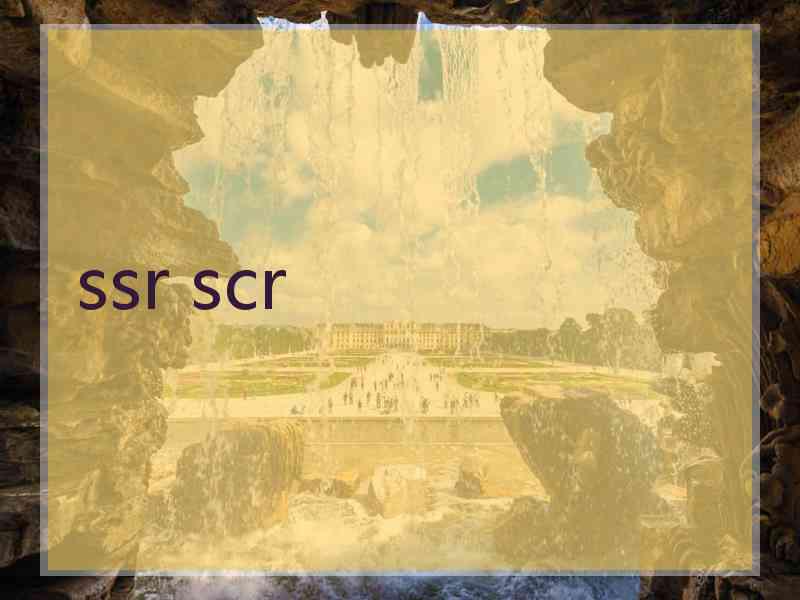 ssr scr