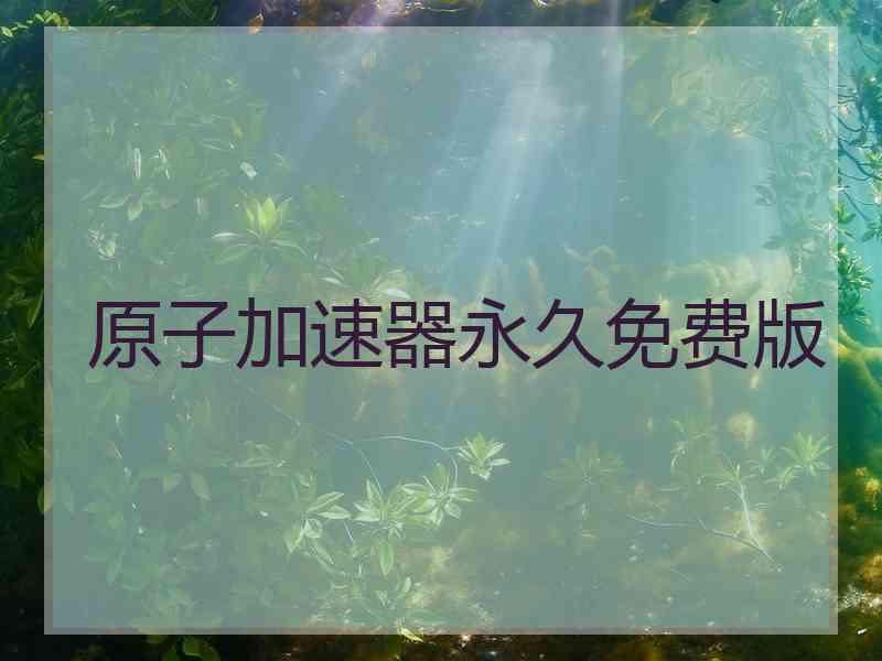 原子加速器永久免费版