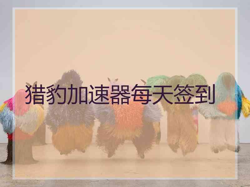 猎豹加速器每天签到