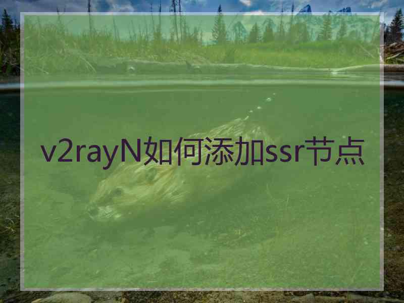 v2rayN如何添加ssr节点