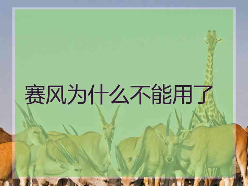 赛风为什么不能用了