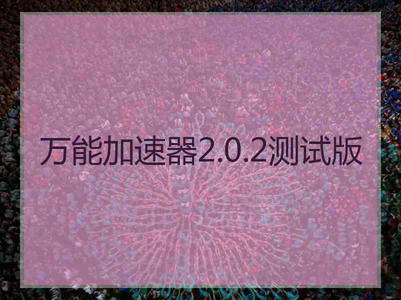 万能加速器2.0.2测试版