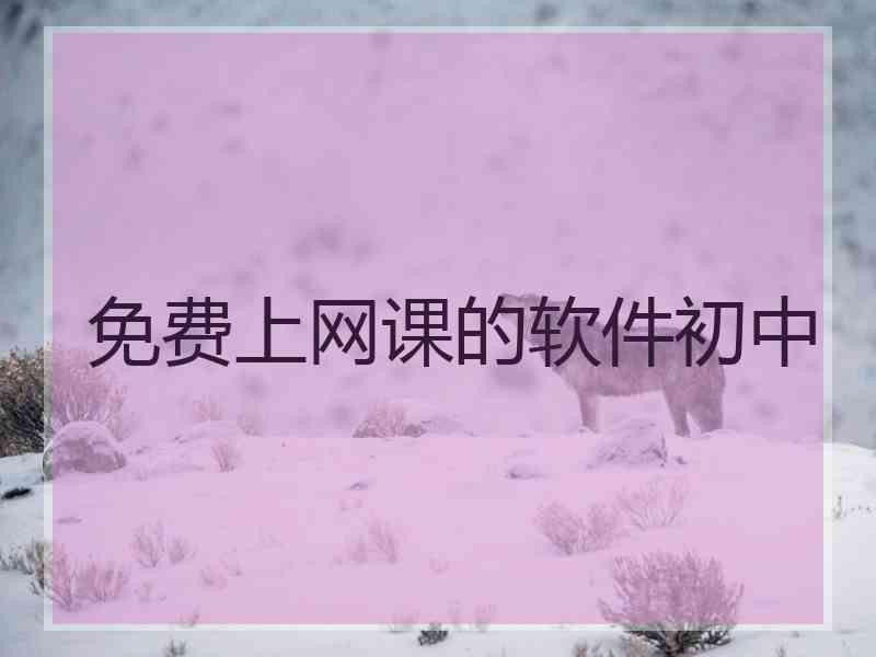 免费上网课的软件初中