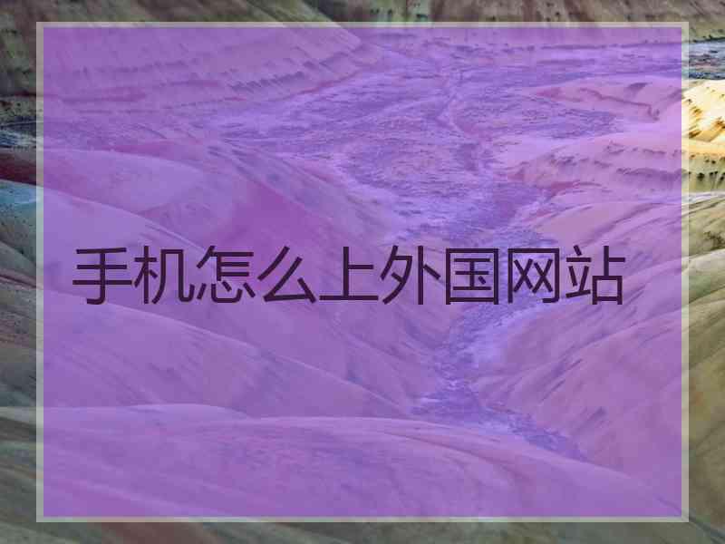 手机怎么上外国网站
