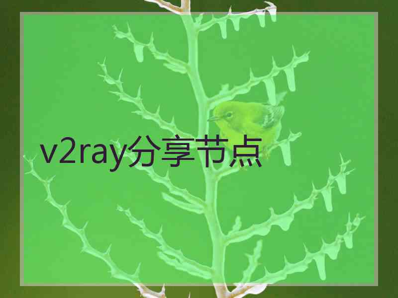 v2ray分享节点