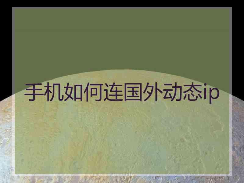 手机如何连国外动态ip