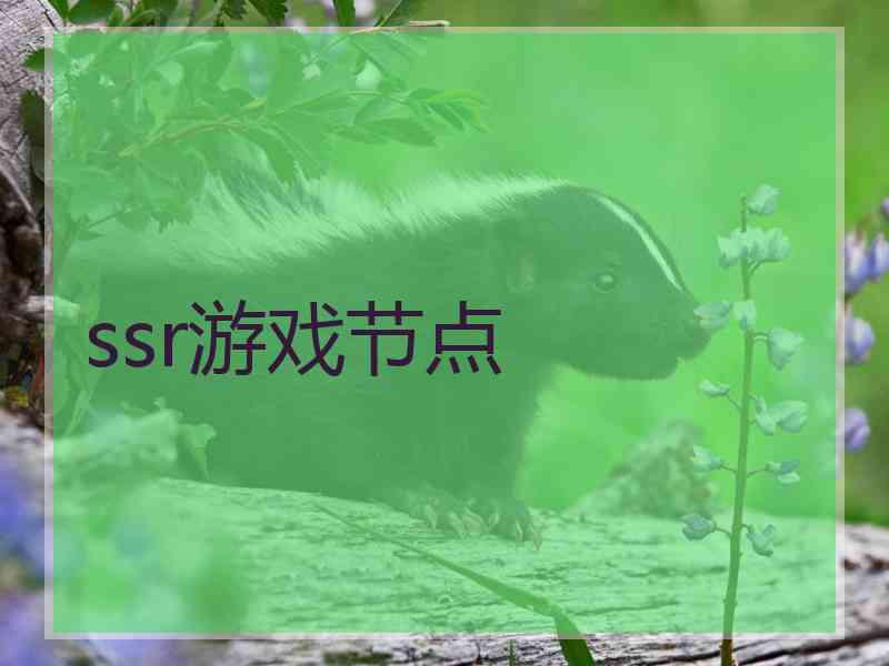 ssr游戏节点