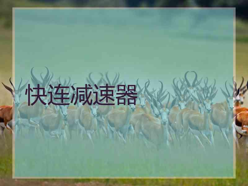快连减速器